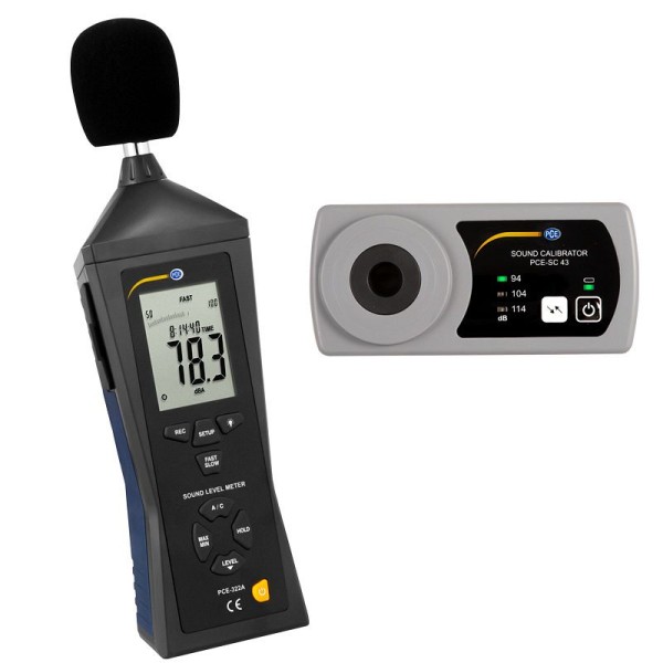 PCE Instruments Noise Meter with Sound Calibrator Set, PCE-322-SC43