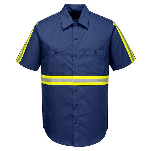 Portwest Iona Xtra Short Sleeve Shirt, Navy, 4XL, F124NAR4XL
