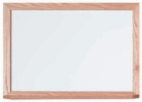 AARCO Multi-Purpose Institutional Series Markerboard, 18" x 24", Red Oak Frame, WOS1824