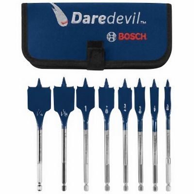 Bosch 8 pieces Daredevil™ Standard Spade Bit Set with Pouch, 2610030289