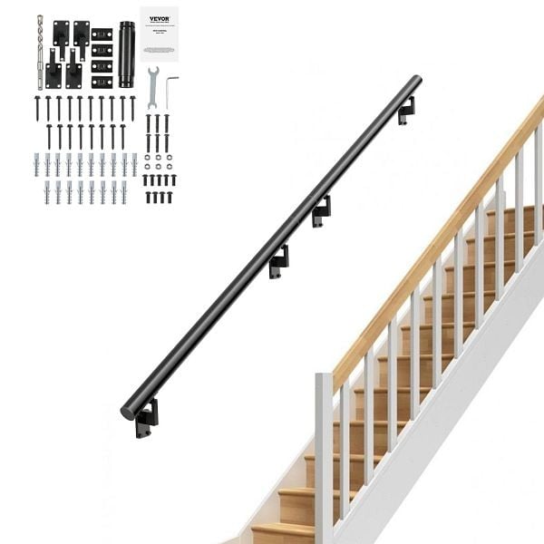 VEVOR Handrail Stair Railing, 7 ft, SNLZYXL7FT5CM62YLV0