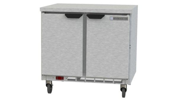 Beverage-Air Worktop Refrigerator, Exterior Dimensions: WxDxH: 36” X 32” X 35 5/8”, WTR36AHC-FLT