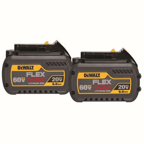 DeWalt Flexvolt 20/60V Max Battery Pack 6.0Ah 2 Pack, DCB606-2