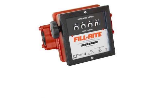 Fill-Rite 4-Digit 1.5" Mechanical Flow Meter, Liter, 901CL1.5