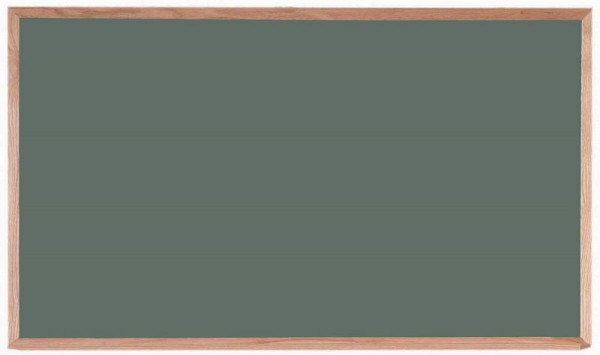 AARCO Porcelain on Steel Chalkboard, 36" x 60", Red Oak Frame, OS3660S