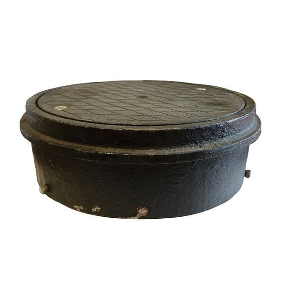 Jones Stephens 6" Heavy Duty Adjustable Access Cover with Cast Iron Cover - 3" Height, C33088