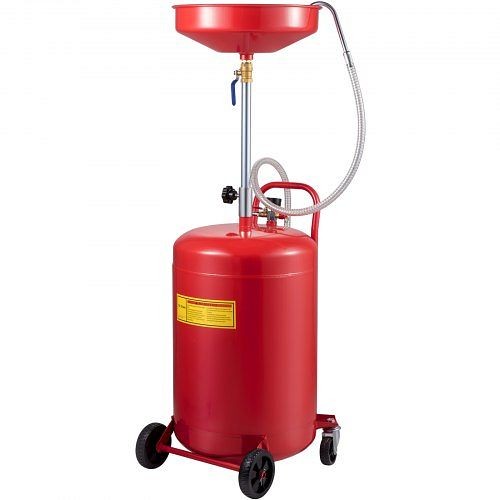 VEVOR Waste Oil Drain Tank 20 Gal Portable Oil Drain Air Operated Drainer Oil Change, with Wheel for Easy Oil Removal, QCPJLBHDYF20UAJ6WV0