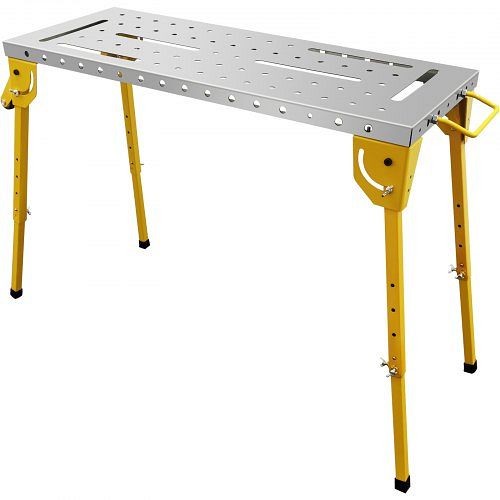 VEVOR Welding Table Work Bench 46" x 18" Portable and Folding Steel Workbench, HJTYCWBD14618JCDAV0