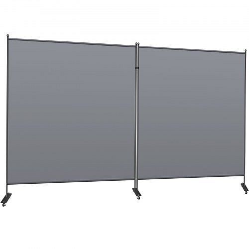VEVOR Office Partition 142" W x 14" D x 72" H Room Divider Wall 2-Panel Office Divider Folding Portable Office Walls Dividers, BGDPFHS142C72UQNPV0