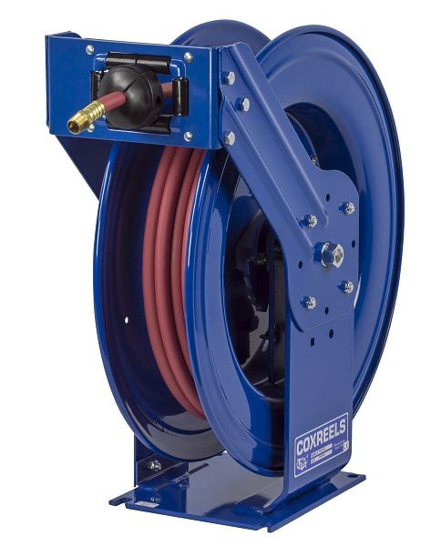 Coxreels Supreme Duty Spring Rewind Hose Reel for air/water: 3/8" Inner Diameter, 50' hose, 300 PSI, T Series, TSH-N-350