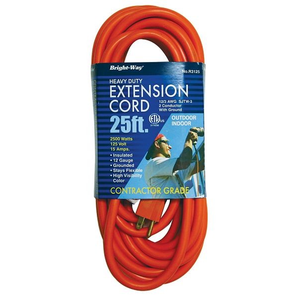 Jones Stephens 12/3 25 ft. Orange Extension Cord, E25005