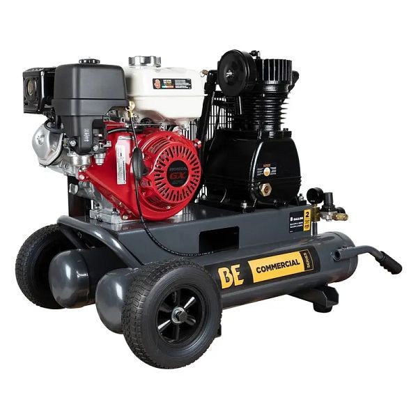 BE Power Equipment 17.7 CFM @ 175 PSI Gas Air Compressor with Honda GX270 Engine, AC908HB2