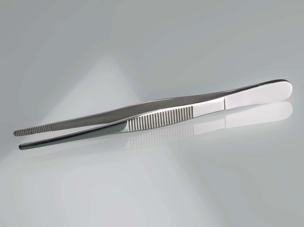 Burkle Forceps, stainless steel, blunt, straight, 105 mm length, 5386-0300
