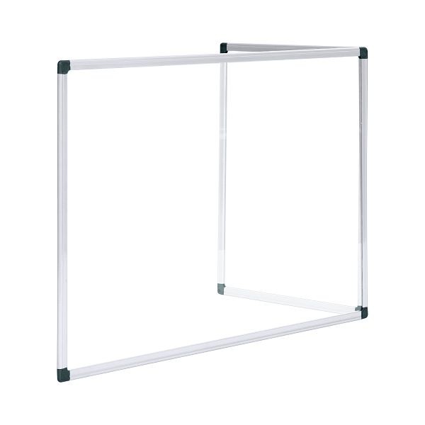 MasterVision DUO GLASS DESKTOP BARRIER, Duo Glass, Size: 35.4 x 23.6 + 17.7 x 23.6, GL07209101