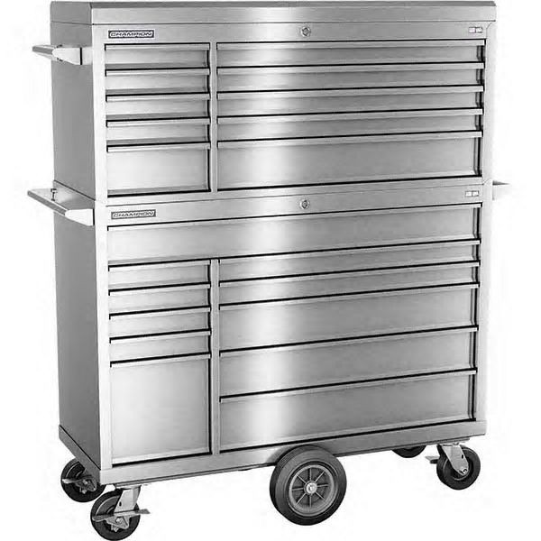 Champion Tool Storage FMPro SST 54"Wide, 20"Deep, 3600 lb, 21 Drawers Top Chest/Cabinet and Cart, FMPS5421MC