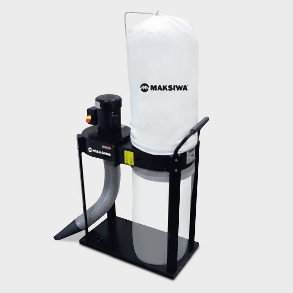MAKSIWA dust collector 1HP - 1 entry - 1 phase, air suction capacity: 600 ft C³/min, CP/1.C Black