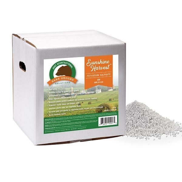 Bare Ground Sunshine Harvest Fertilizer, SOP (Potassium Sulphate) Fertilizer, Quantity: 40lb Box, GSOP-40