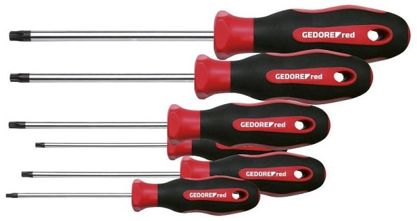 GEDORE red 6-pc. Screwdriver set, Screwdriver set Torx, 2-component handle, Tool, R38402006, 3301272