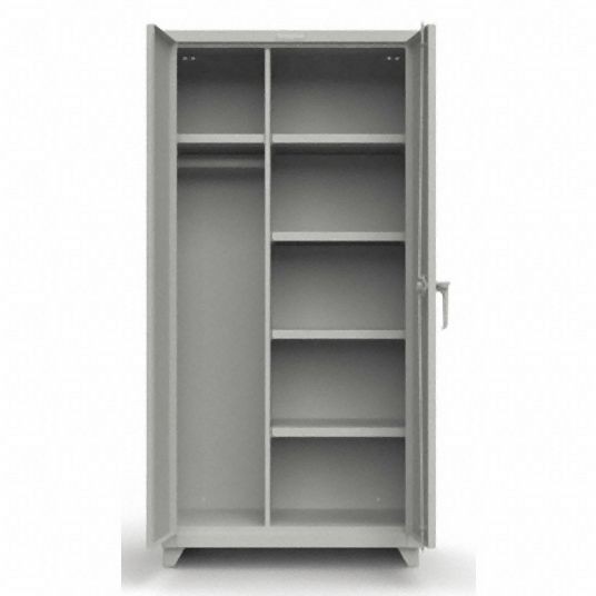 Strong Hold Heavy Duty Storage Cabinet, Grey, 75 in H X 48 in W X 24 in D, Assembled, 36-W-244-L