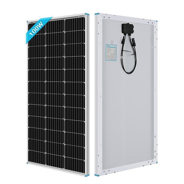 Renogy 100 Watt 12 Volt Monocrystalline Solar Panel (Compact Design), RNG-100D-SS