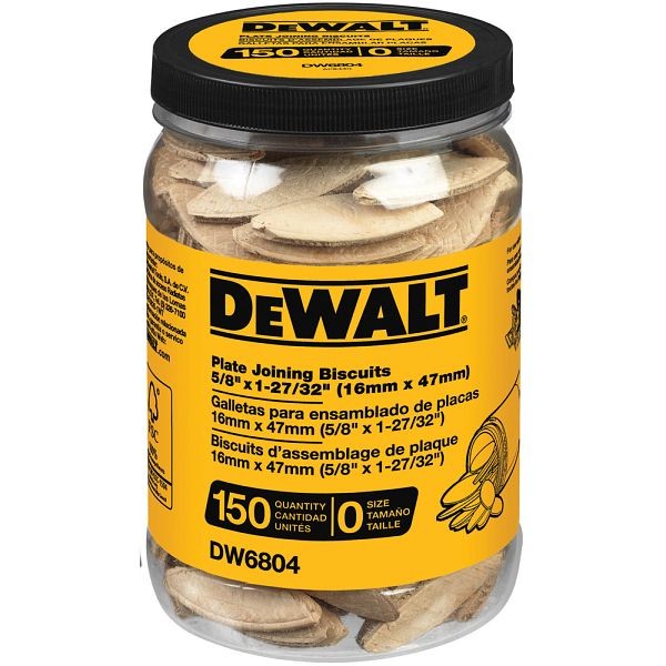 DeWalt Tube Biscuits, Size 0, DW6804