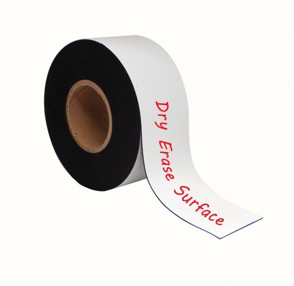 MasterVision Dry-Erase Magnetic Tape Rolls, Size: 3" x 50, FM2218