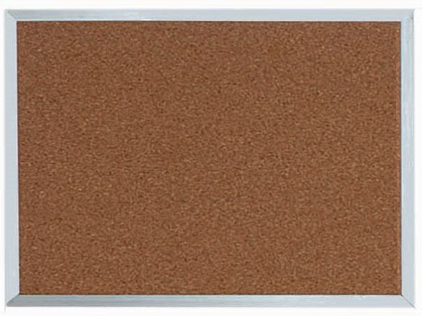 AARCO Natural Pebble Grain Cork Bulletin Board Satin Anodized Aluminum Frame 18"x24", DB1824