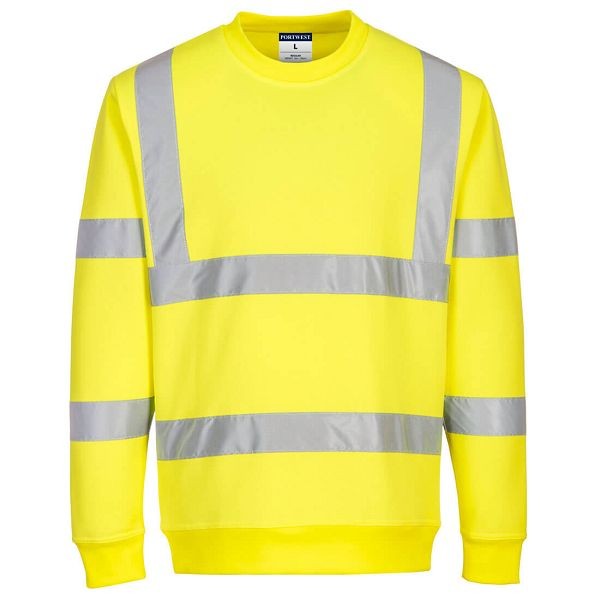 Portwest Eco Hi-Vis Sweatshirt, Yellow, 4XL, EC13YER4XL