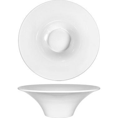 International Tableware Pacific Porcelain Trumpet Bowl (24oz), Bright White, Quantity: 12 pieces, FA-200