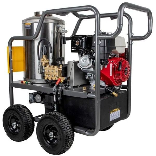 BE Power Equipment 4,000 PSI - 4.0 GPM Hot Water Pressure Washer with Honda GX390 Engine and Belt Driven General Triplex Pump, HW4013HBG