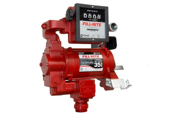 Fill-Rite 115V/230V AC 35GPM Heavy-Duty Fuel Transfer Pump with Mechanical Meter (Liter), FR311VLN