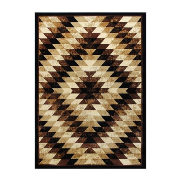 Flash Furniture Teagan Collection Southwestern 6' x 9' Brown Area Rug - Olefin Rug with Jute Backing - Entryway, Living Room, Bedroom, OKR-RG1106-69-BN-GG