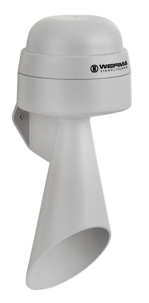 Werma Signal horn, wall mount, continuous tone, 24V AC/DC, 340 mm height, Gray, 574.000.75