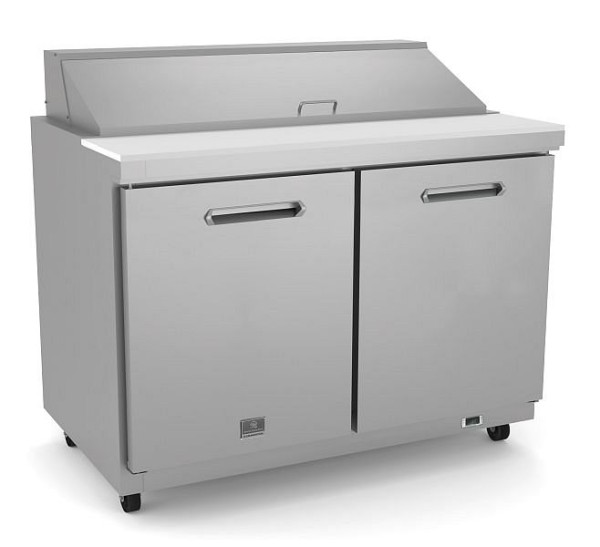 Kelvinator Commercial 2-door sandwich/salad preparation table for 12 GN 1/6 containers, 48'', R290 refrigerant gas, +33/+41°F, stainless steel, 738256
