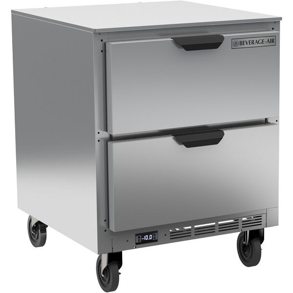 Beverage-Air Undercounter Freezer with Drawers, Exterior Dimensions: WxDxH: 28"W x 32"W x 34 5/8"H with Casters, UCFD27AHC-2