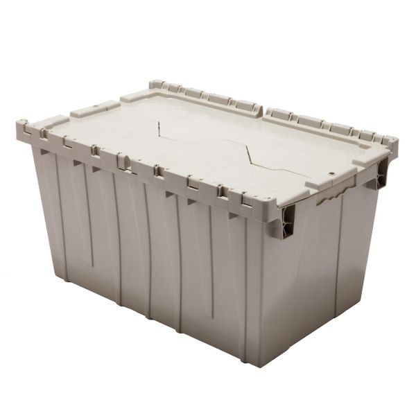 Reusable Transport Packaging Handheld Attached Lid Containers, 27 x 17 x 12, DCNA02-271712