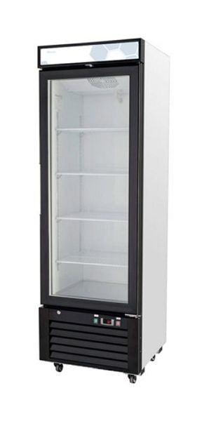 Migali 12 Cubic Feet Glass Door Merchandiser Refrigerator, 24.25"x24"x76.25" (WxDxH), 404A, C-12RM-HC