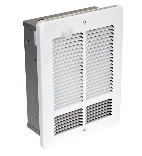 King Electric W Wall Heater 120V 1000-500W with Single Pole Thermostat White, W1210-T-W