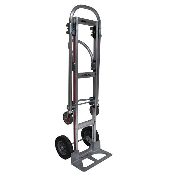 Magliner Gemini Sr. Convertible Hand Truck with 10 in Solid Rubber Wheels, 500/1000lb. Capacity, GMK81UA3
