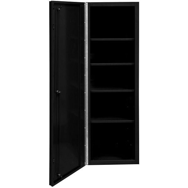 Extreme Tools DX Series 19"W x 21"D Side Locker with 4 Shelves Matte Black with Black Handle, DX192100SLMBBK