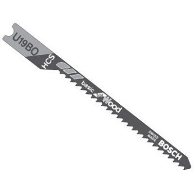 Bosch 5 pieces 2-3/4 Inches 12 TPI Wood Cutting U-shank Jig Saw Blades, 2608663722
