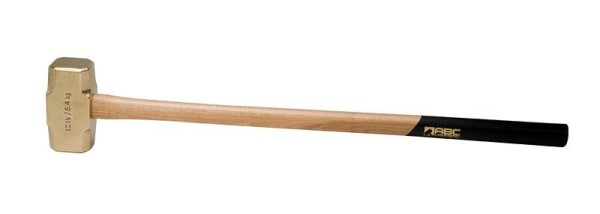 ABC Hammers 12 lb. Brass Hammer with 32" Wood Handle, ABC12BW