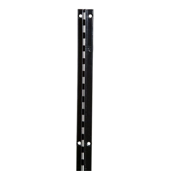 Econoco Heavy Weight Recessed Slotted Standards 6'L for 3/4" Slatwall, 1" Slots on 2" Center, Imperial Line, Black, SSRIB6