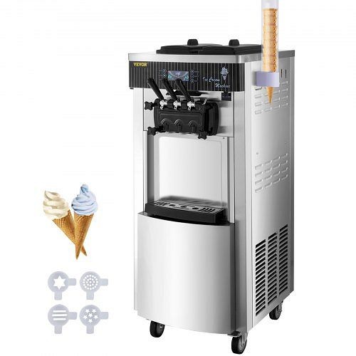 VEVOR 3 Flavor Commercial Ice Cream Machine Soft Serve Machine Produce 7.4 Gal/H, BJLJYKF-8228HPDT1V1