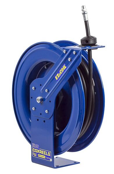 Coxreels Safety Series Spring Rewind Hose Reel for air/water/oil: 3/8" Inner Diameter, 50' hose capacity, less hose, 250 PSI, EZ-SH Series, EZ-MP-350