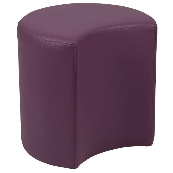 Flash Furniture Nicholas Soft Seating Flexible Moon for Classrooms and Common Spaces - 18" Seat Height (Purple), ZB-FT-045C-18-PURPLE-GG