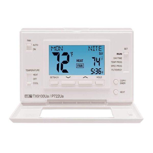 SunStar GLASS Two Stage Digital Setback Thermostat, 30644100