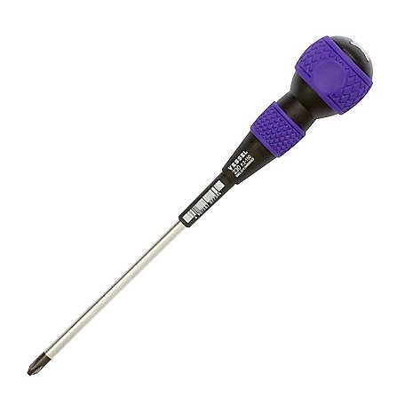 VESSEL Ball Grip Tang-Thru Screwdriver, Tip Size: PH 2, Shaft Length: 6 in., 230P2150