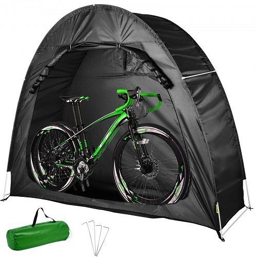 VEVOR Bicycle Storage Tent Bike Storage Cover 420D Waterproof Black with Carry Bag, ZXCCFPHSWBDDW1D6TV0