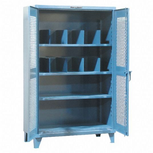 Strong Hold Heavy Duty Storage Cabinet, Dark Gray, 78 in H X 48 in W X 24 in D, Assembled, 3 Cabinet Shelves, 46-V-241-2APH-8VD
